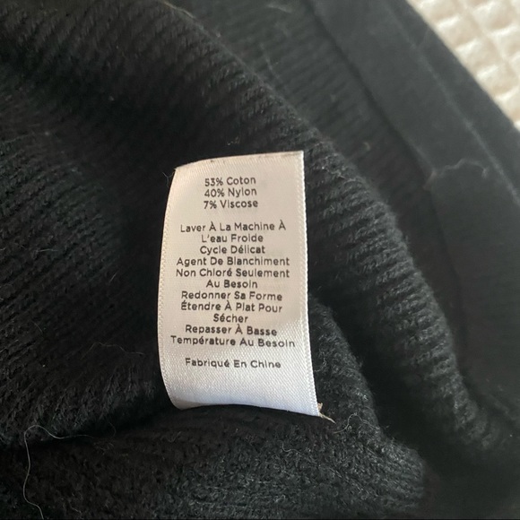 Talbots black ribbed long sweater size Medium - Picture 5 of 5